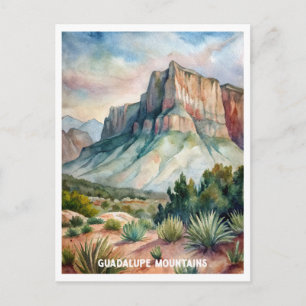 Guadalupe Mountains National Park Akvarell  Vykort