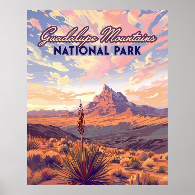 Guadalupe Mountains National Park El Capitan Texas Poster (Framsidan)