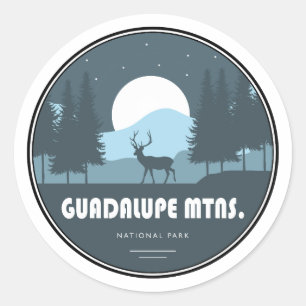 Guadalupe Mountains nationalpark Hjort Runt Klistermärke
