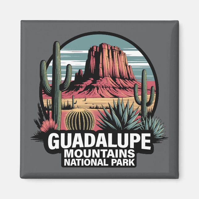 Guadalupe Mountains nationalpark Texas Magnet (Framsidan)