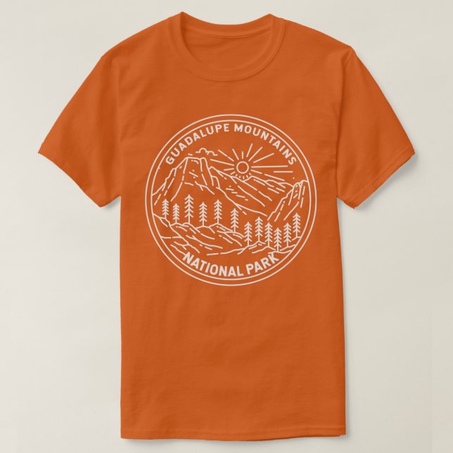 Guadalupe Mountains nationalpark Texas Monoline T Shirt (Design framsida)