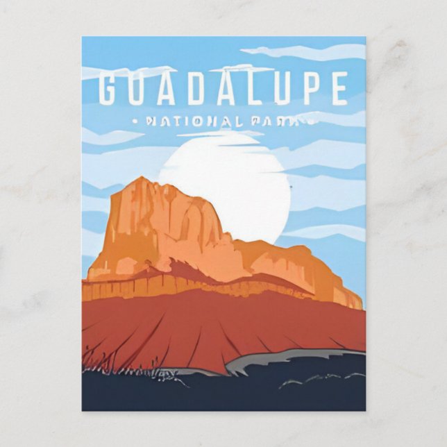 Guadalupe Mountains nationalpark Texas Vintage Vykort (Framsida)