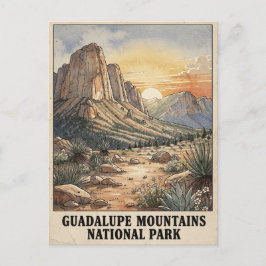 Guadalupe Mountains nationalpark Texas Vykort