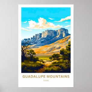 Guadalupe Mountains Texas Travel Skriv ut Poster