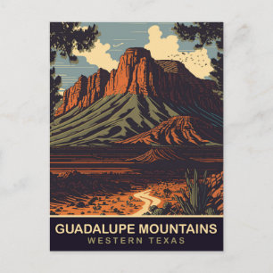 Guadalupe Mountains, Västra Texas, Resa Vykort