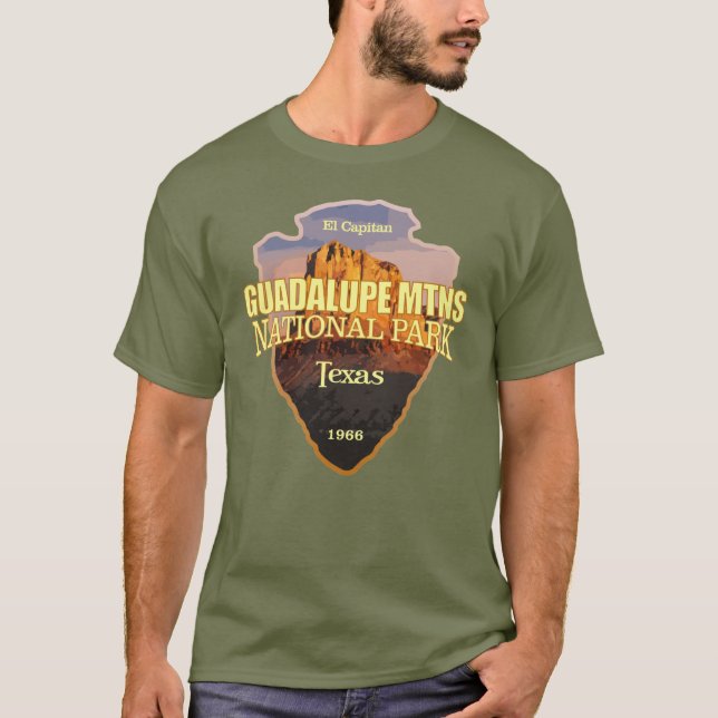 Guadalupe Mtns NP (pilhuvud) T Shirt (Framsida)