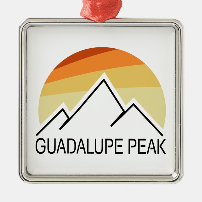 Guadalupe Peak Retro Julgransprydnad Metall (Framsidan)
