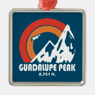 Guadalupe Peak Texas Sol Eagle Julgransprydnad Metall