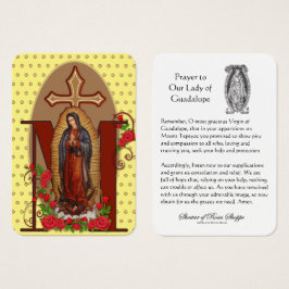 Guadalupe Religiösa katolskt Prayer Heliga Card Visitkort