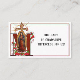 Guadalupe Religiösa Prayer Heliga Cards Visitkort