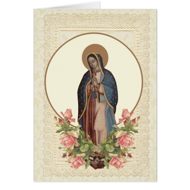 Guadalupe Religiösa Virgin Mary Hälsningskort (Framsidan)