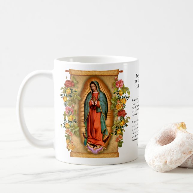 Guadalupe Religiösa Virgin Mary Kaffemugg (Med munk)