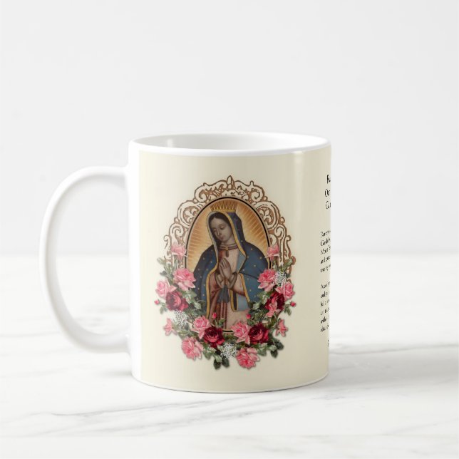 Guadalupe Religiösa Virgin Mary  Kaffemugg (Vänster)