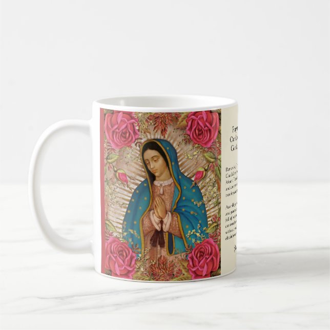 Guadalupe Religiösa Virgin Mary Kaffemugg (Vänster)