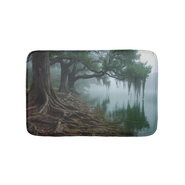 Guadalupe River Bath Mat - Serene Nature Bathroom  Badrumsmatta (Framsidan)