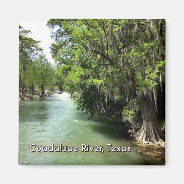 Guadalupe River i Gruene, Texas Magnet (Framsidan)