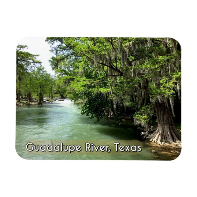 Guadalupe River i Gruene, Texas Magnet (Horisontell)