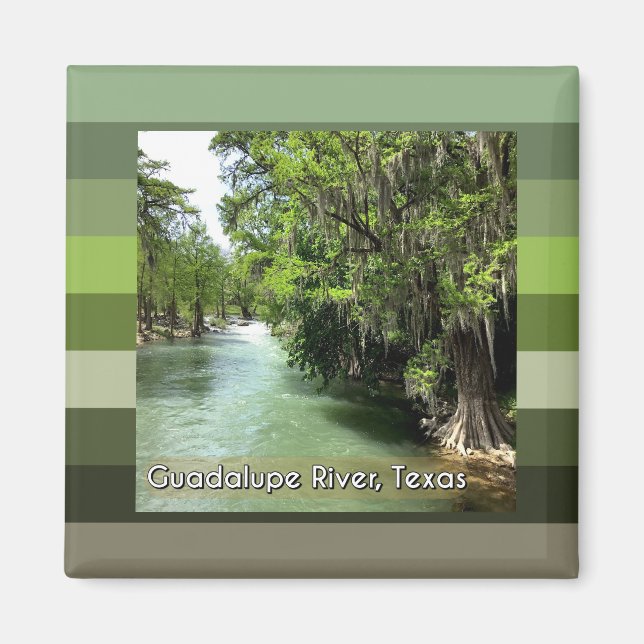 Guadalupe River i Gruene, Texas Magnet (Framsidan)