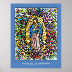 Guadalupe/Rosa Ribbon All Ribbon Art - Ekleberry Poster