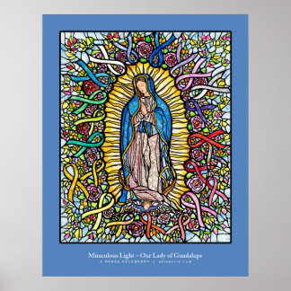Guadalupe/Rosa Ribbon All Ribbon Art - Ekleberry Poster