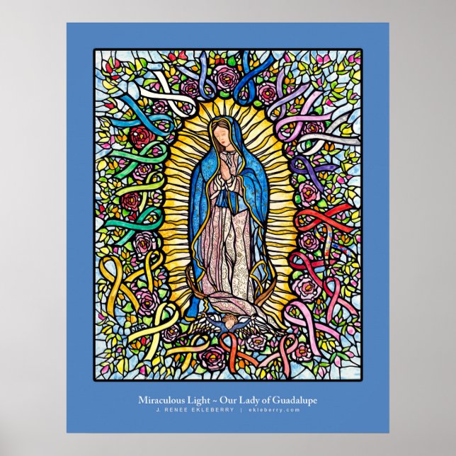 Guadalupe/Rosa Ribbon All Ribbon Art - Ekleberry Poster (Framsidan)