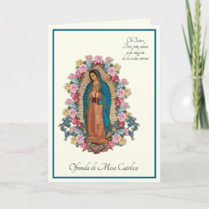 Guadalupe spansk symathy Mass Offering Prayer Kort