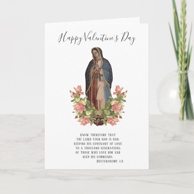 Guadalupe | Valentines day | Religiösa katolik Kort (Framsida)