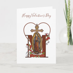 Guadalupe Valentines day Religiösa katolik Kort