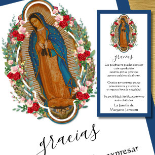Guadalupe Virgin Mary Funeral Condolence Spanska T Tack Kort