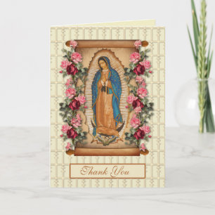 Guadalupe Virgin Mary Funeral Condolence Spanska Tack Kort