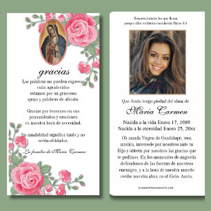 Guadalupe Virgin Mary Funeral Condolence Spanska Tack Kort