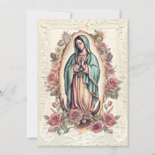 Guadalupe Virgin Mary Funeral Condolence Spanska Tack Kort