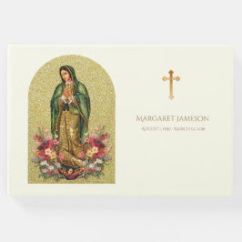 Guadalupe Virgin Mary Funeral Memorial Guest Bok
