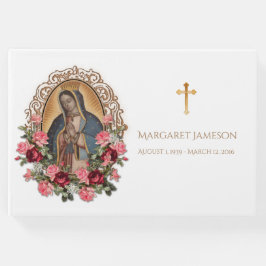 Guadalupe Virgin Mary Funeral Memorial Guest Bok