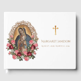 Guadalupe Virgin Mary Funeral Memorial Guest Bok
