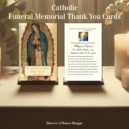 Guadalupe Virgin Mary Funeral Prayer Heliga Card Visitkort
