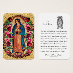 Guadalupe Virgin Mary Spansk Prayer-Heliga kort
