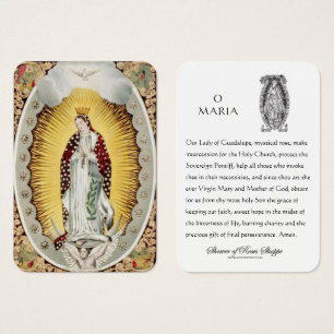 Guadalupe Virgin Mary Spansk Prayer-Heliga kort