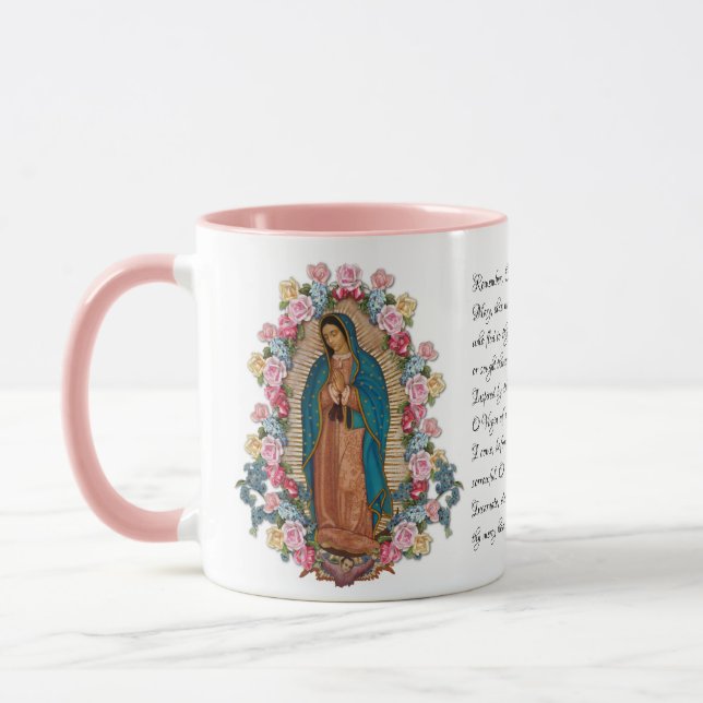 Guadalupe Virgin Mor Mary Memorare Prayer Mugg (Vänster)