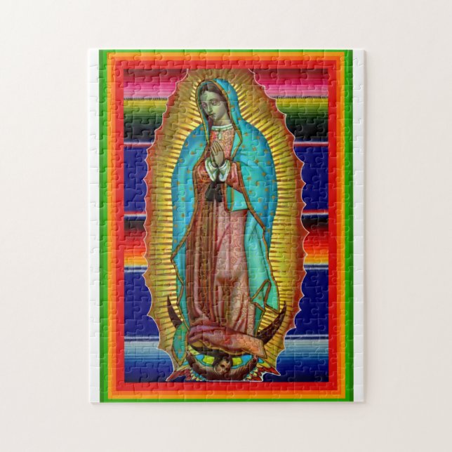 Guadalupe Zarape Tilma Image Puzzle Pussel (Vertikal)