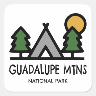 Guadalupes nationalpark fyrkantigt klistermärke