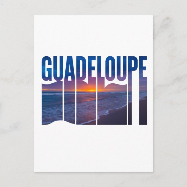 Guadeloupe: Coucher de Soleil Tropical des Caraïbe Vykort (Framsida)