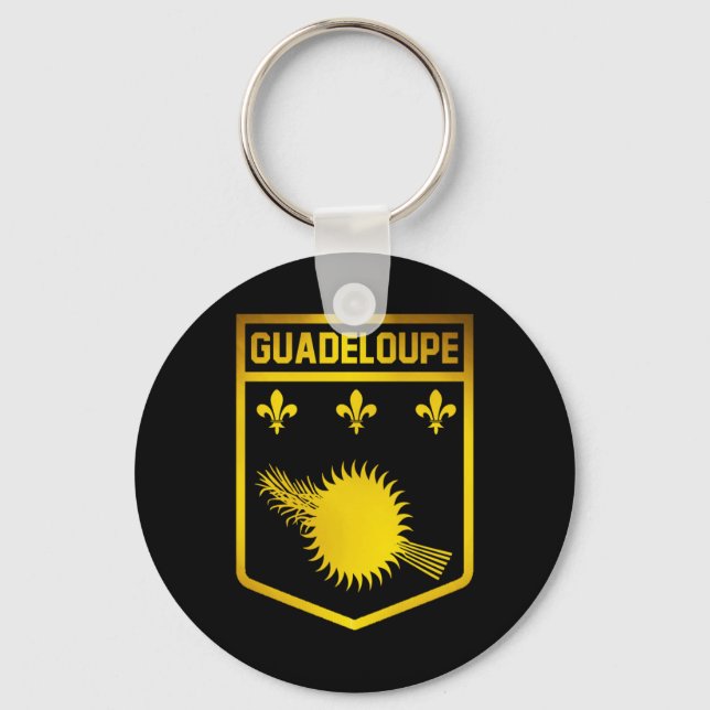 Guadeloupe Emblem Nyckelring (Framsida)