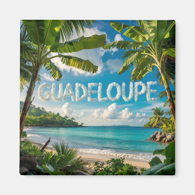 Guadeloupe: Évasion Tropicale, Plage Paradisiaque  Magnet (Framsidan)