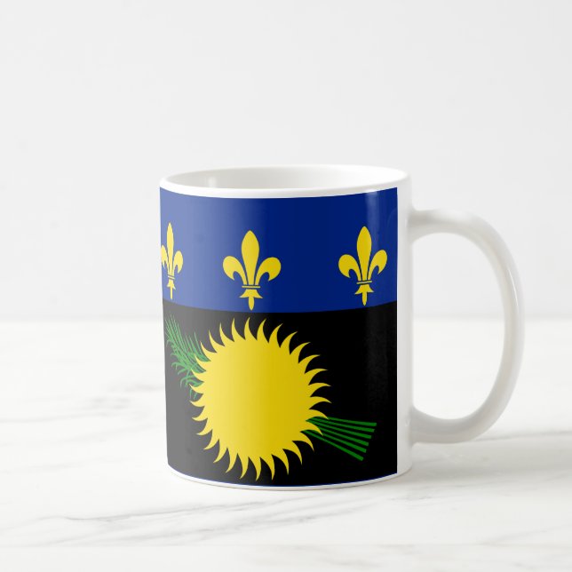 Guadeloupe Flagga Ceramic Mugg (Höger)