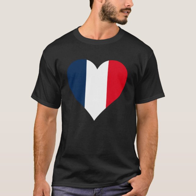 Guadeloupe Flagga Heart Guadeloupe Gifts Kärlek Gu T Shirt (Framsida)