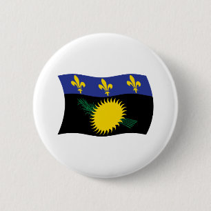 Guadeloupe Flagga Knapp