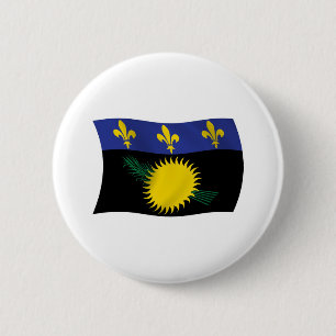 Guadeloupe Flagga Knapp