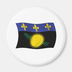 Guadeloupe Flagga Magnet