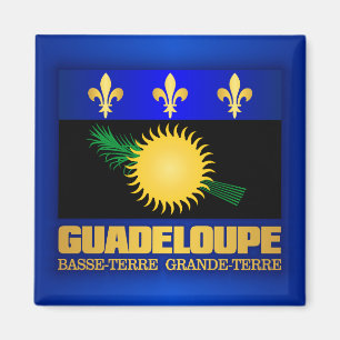Guadeloupe flagga magnet